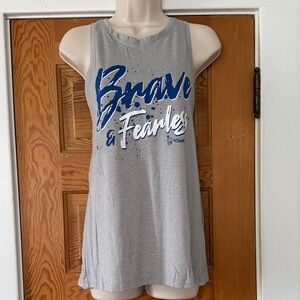Brave & Fearless Gray Graphic Tank Top